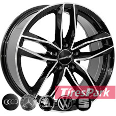 Zorat Wheels BK690 7.5x17 5x112 ET38 DIA66.6 Black